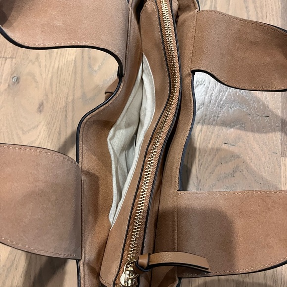 Vince Camuto Brown Suade Top Handle Bag - Picture 3 of 7